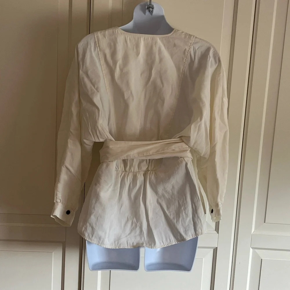 ba&sh Cream Wrap Blouse - Picture 7 of 14